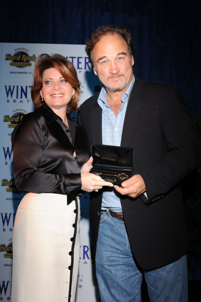 2008 GM Reception Jim Belushi with Stacy Ritter
