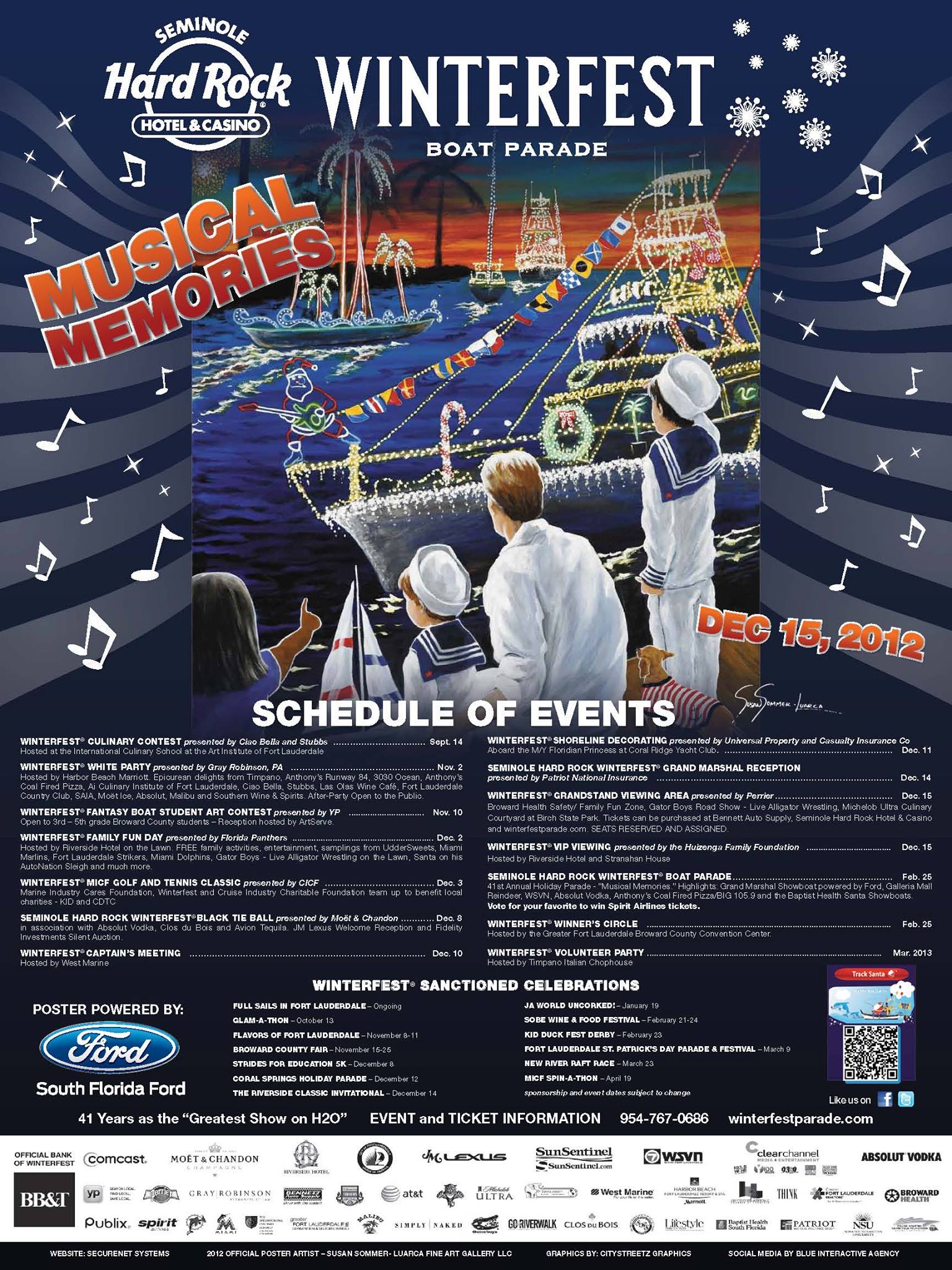 2012 Promotional Poster with Event Dates and Descriptions, Parade Poster and Sponsor Logos
