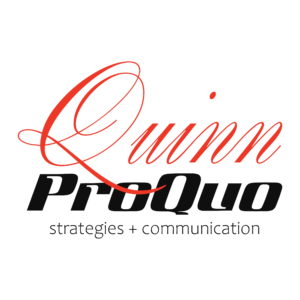 Logo for QuinnProQuo Strategies + Communication