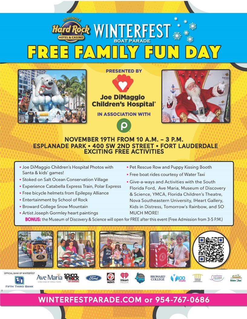 2023 Seminole Hard Rock Winterfest Boat Parade Free Family Fun Day poster