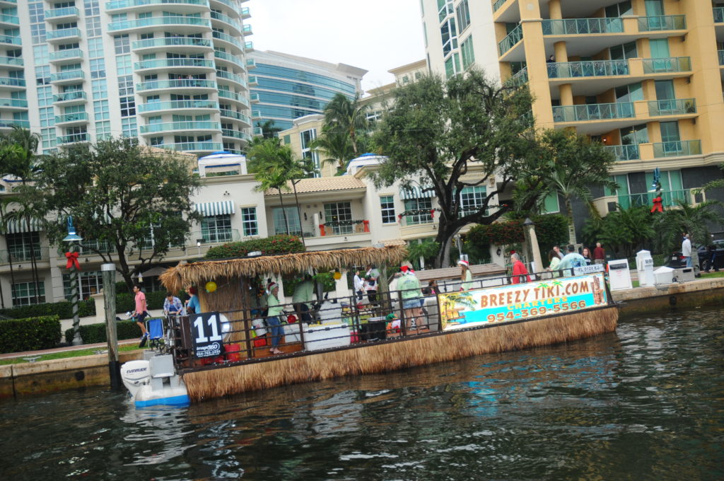 Charter boat with signage 40' long