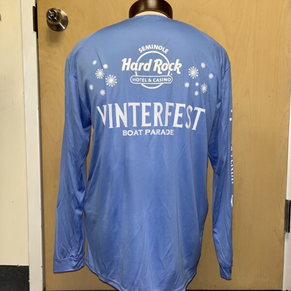 Winterfest Logo Long Sleeve Shirt (Quick Dry) - Bimini Blue Back