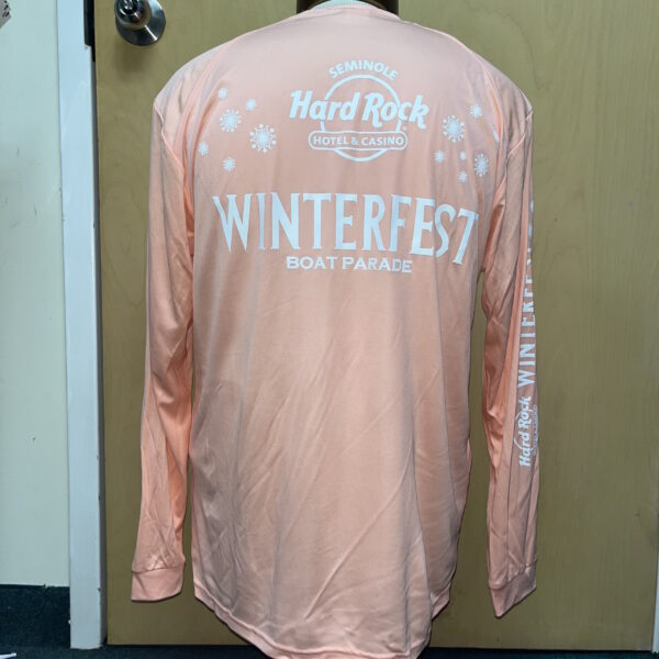 Winterfest Logo Long Sleeve Shirt (Quick Dry) - Coral Back