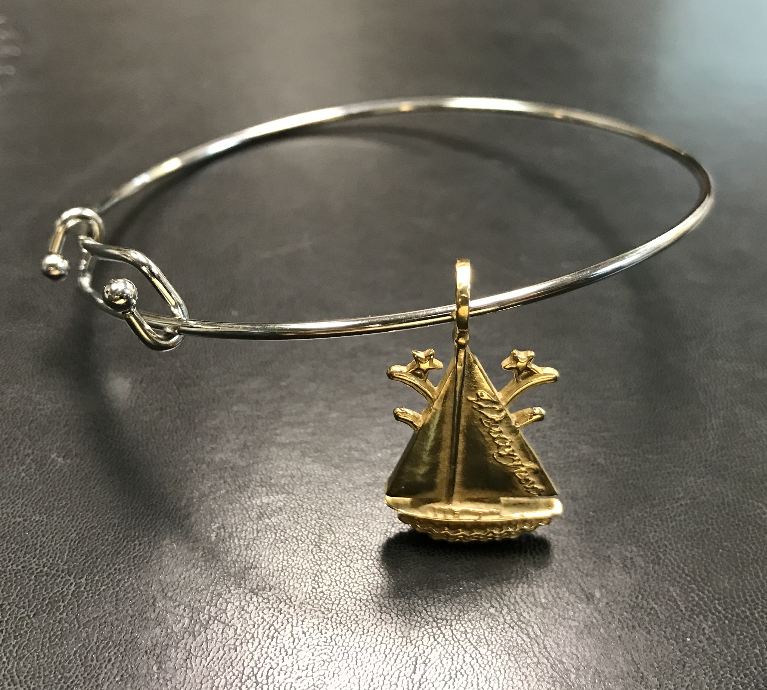 The Winterfest Boat Bracelet in Gold color