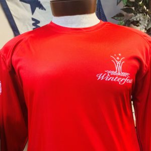 Red long sleeve and quick dry shirt front