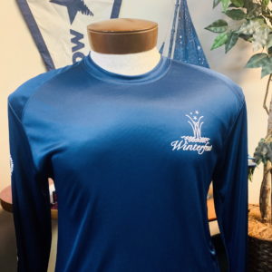 Navy blue long sleeve and quick dry shirt front