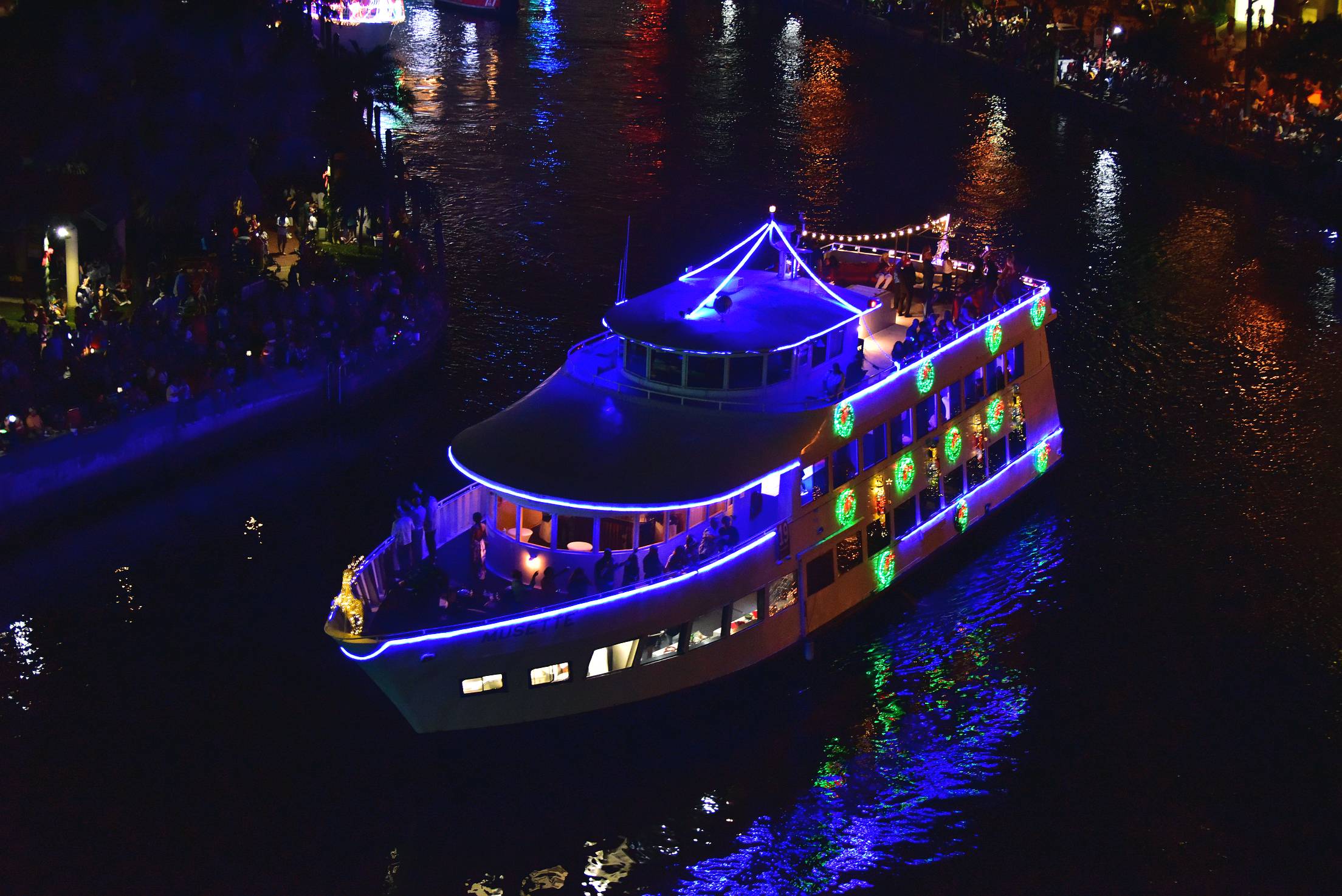 Ballyhoo 1, boat number 20 in the 2021 Winterfest Boat Parade