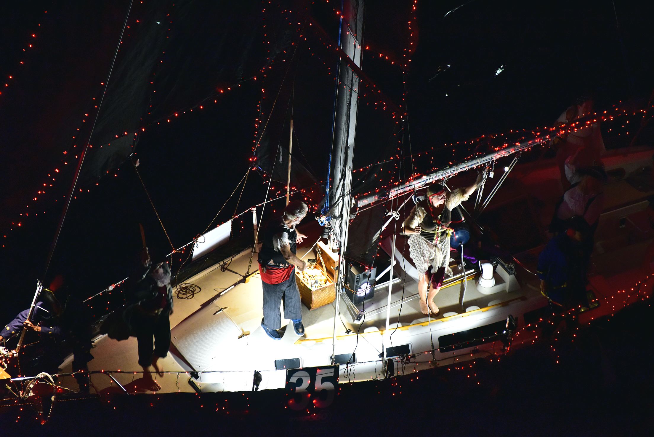 Navigator, boat number 35 in the 2021 Winterfest Boat Parade