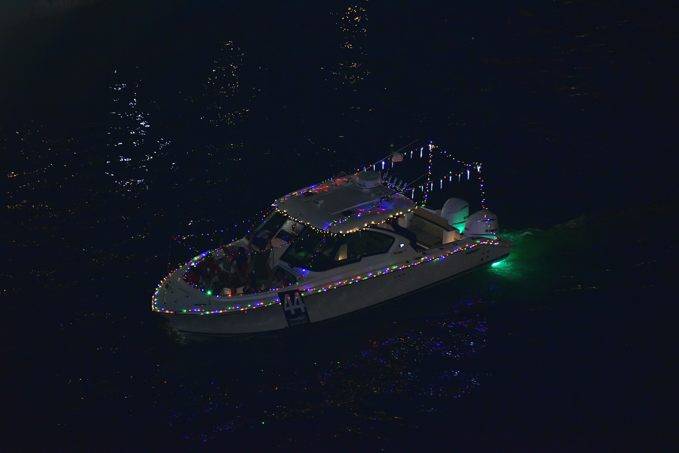 Sails Call, boat number 44 in the 2021 Winterfest Boat Parade