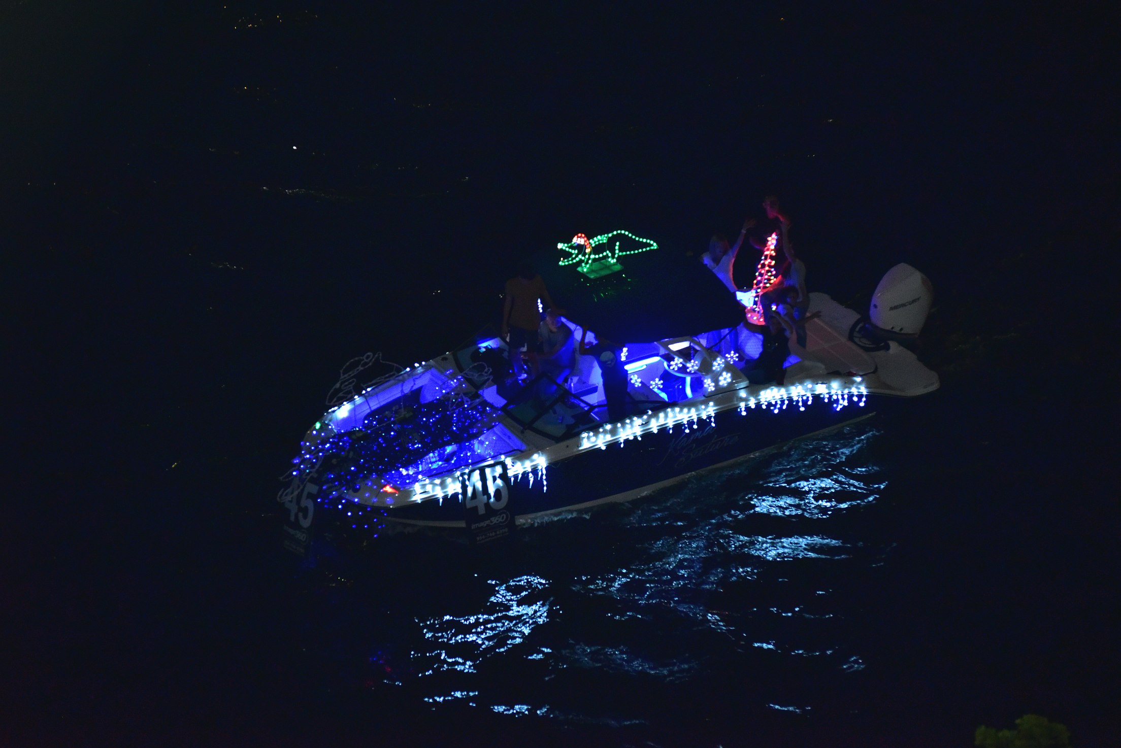 Kama Suture, boat number 45 in the 2021 Winterfest Boat Parade