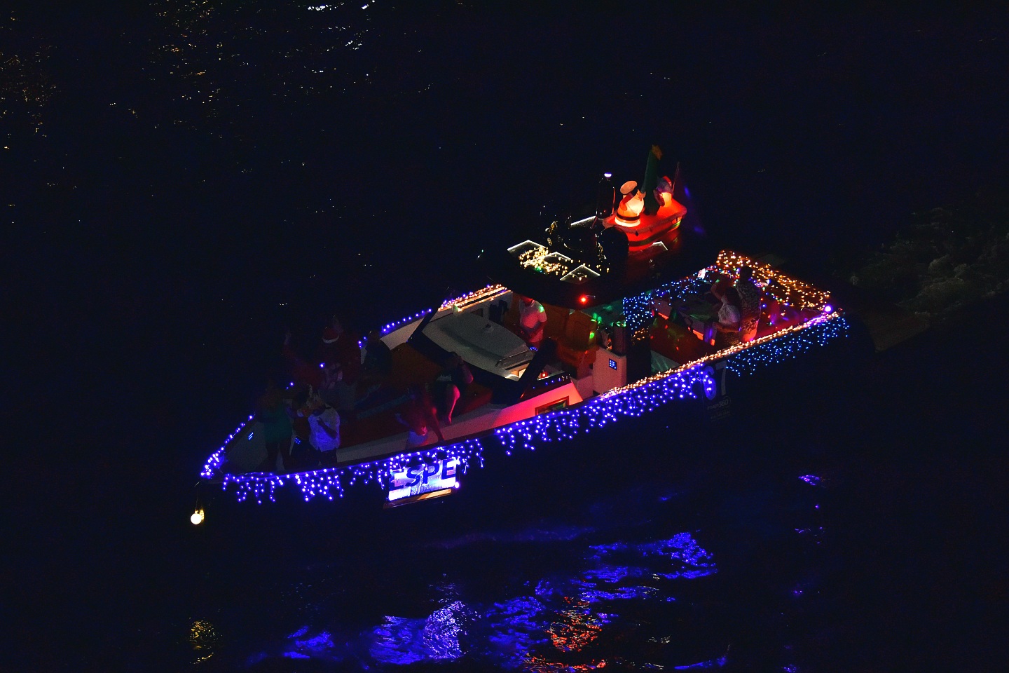 ESPE Foundation on board Epic, boat number 67 in the 2021 Winterfest Boat Parade