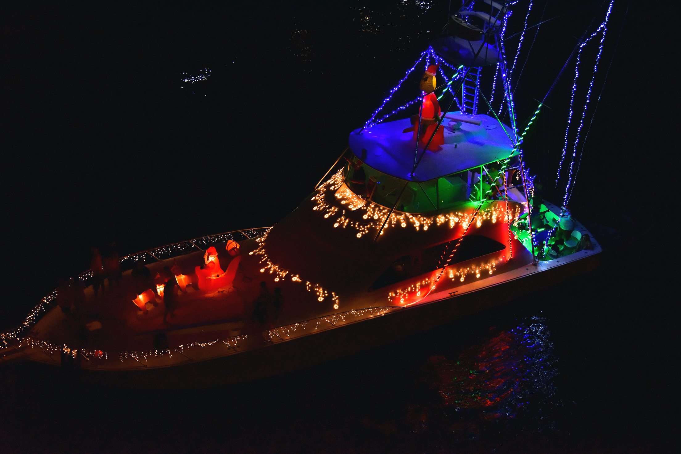 Don't Stop Believin', boat number 71 in the 2021 Winterfest Boat Parade