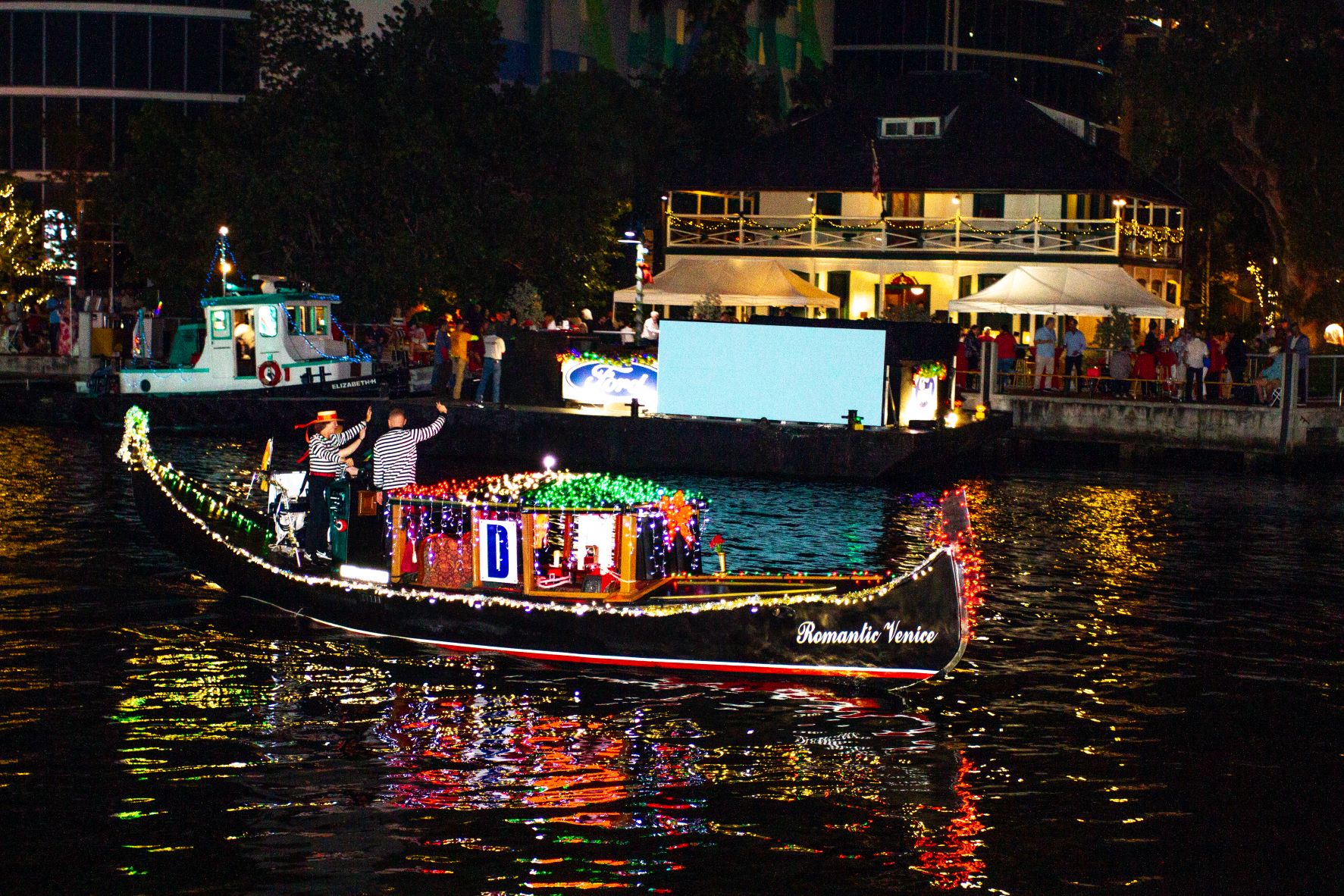 Romantic Venice, boat D in the 2021 Winterfest Boat Parade
