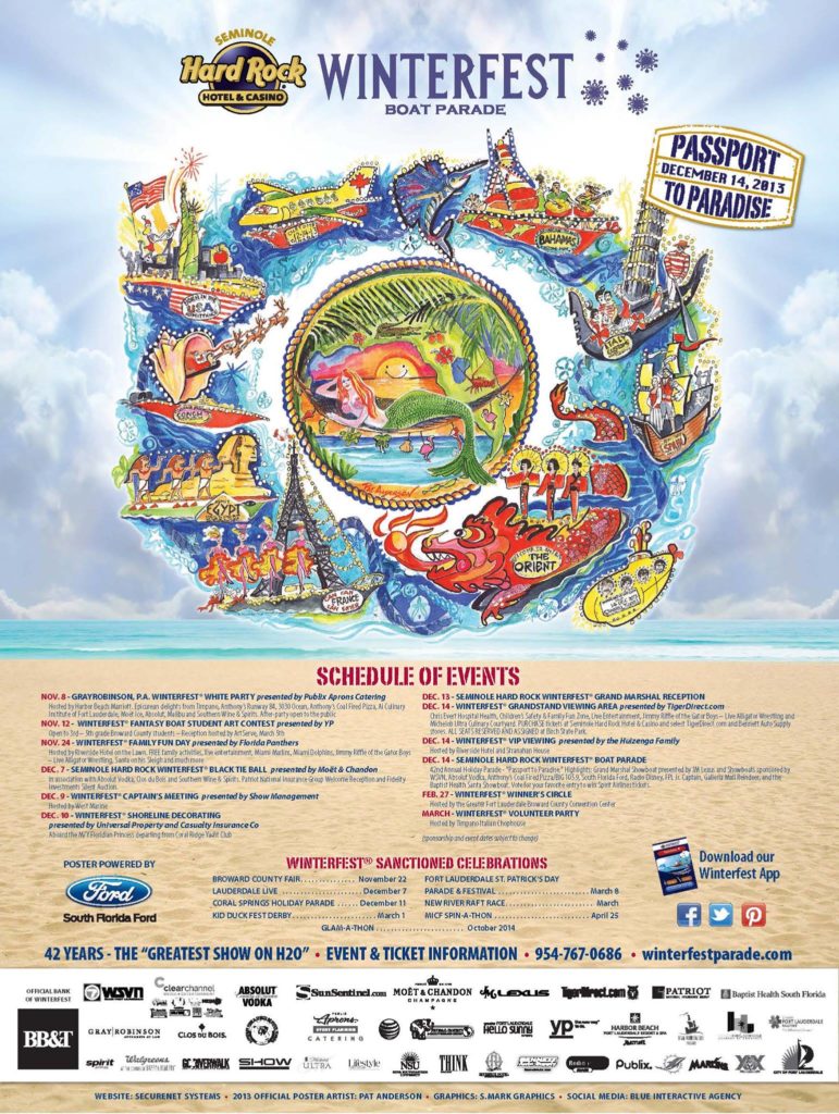 2013 Promotional Poster with Event Dates and Descriptions, Parade Poster and Sponsor Logos