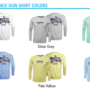 All six colors of Performance Long Sleeve Sun Shirts