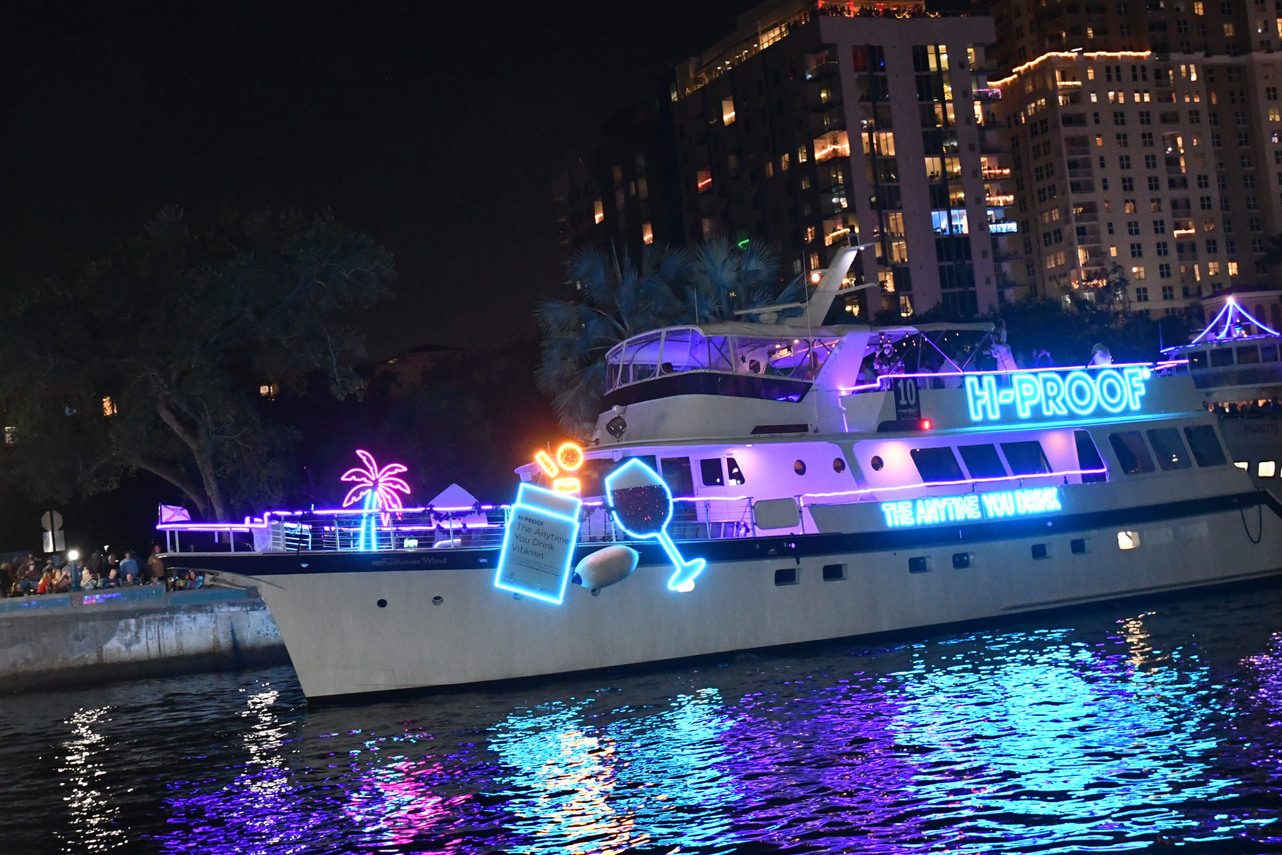 The Summer Wind, boat number 10 in the 2022 Winterfest Boat Parade