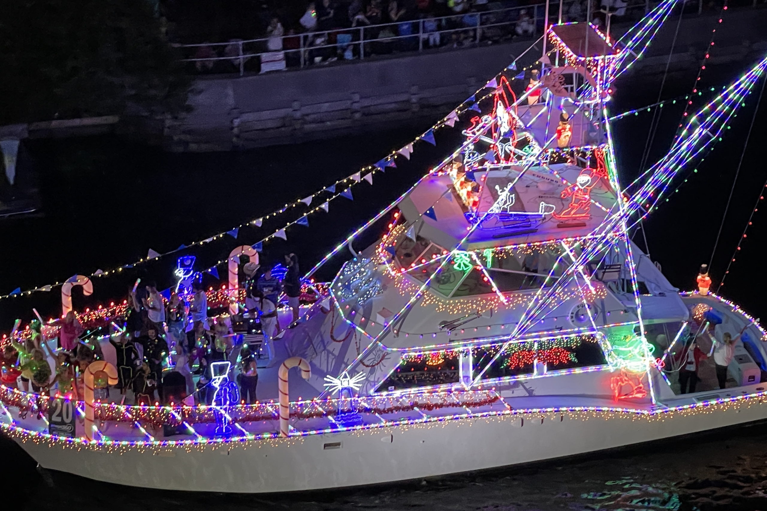 Mr. Bobb, boat number 20 in the 2022 Winterfest Boat Parade