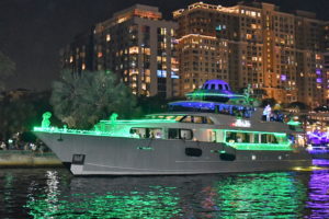 Savior Faire, boat number 41 in the 2022 Winterfest Boat Parade
