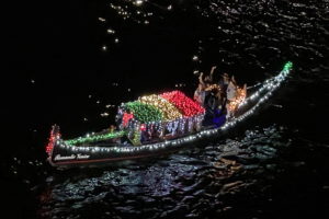 Romantic Venice, boat number 43 in the 2022 Winterfest Boat Parade