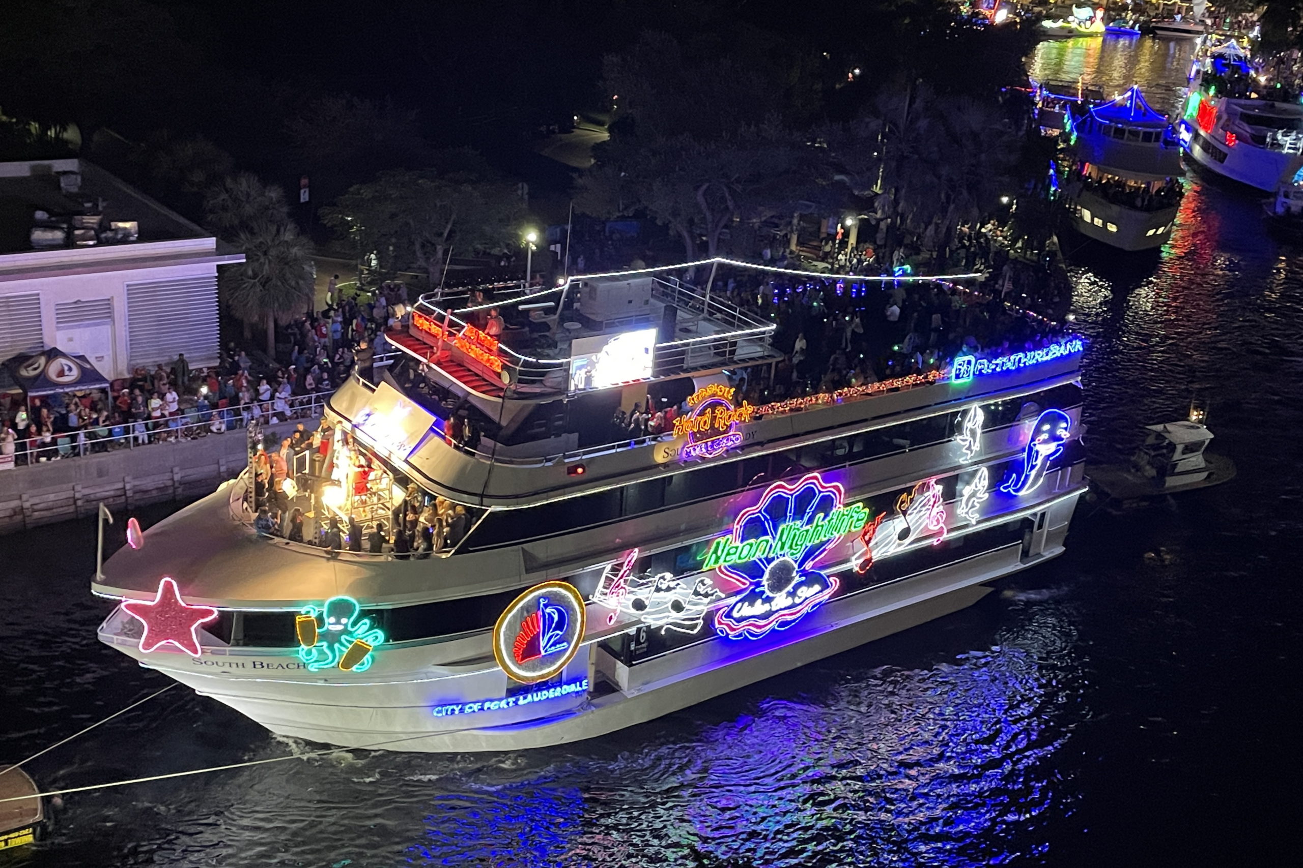 Seminole Hard Rock Grand Marshal Showboat Presented By Fifth Third Bank, boat number 6 in the 2022 Winterfest Boat Parade