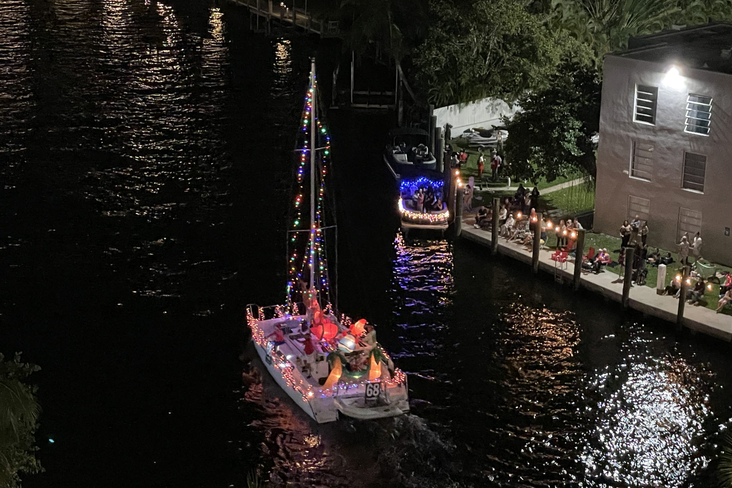 Aireze, boat number 68 in the 2022 Winterfest Boat Parade