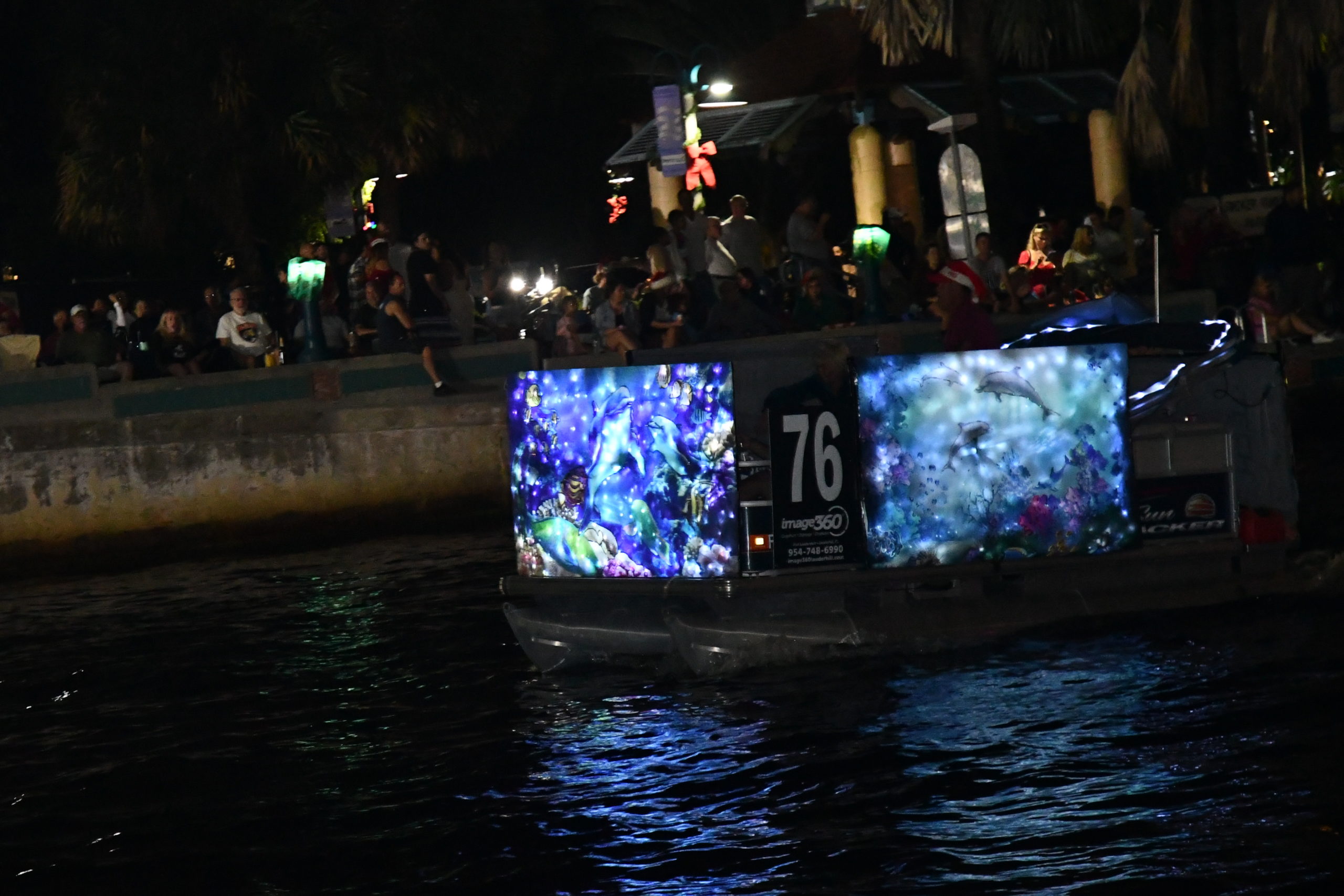 Paris Princess, boat number 76 in the 2022 Winterfest Boat Parade