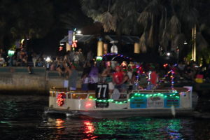 Boat Party Fort Lauderdale, boat number 77 in the 2022 Winterfest Boat Parade