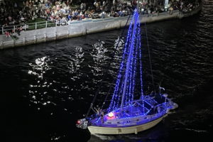Knorrbie II, boat number 82 in the 2022 Winterfest Boat Parade