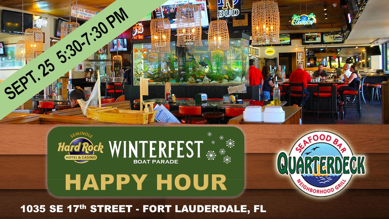 September Happy Hour 2024 QuarterDeck banner